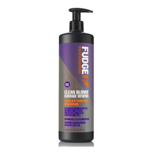 Fudge Clean Blonde Damage Rewind Violet Toning Shampoo 1L