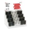 idHAIR Secret Hair Band Display (Black, Clear, Brown) x 24 Set