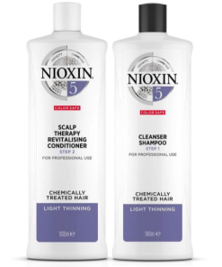 Nioxin System 5 Cleanser Shampoo And Scalp Revitaliser Conditioner 1000ml Duo