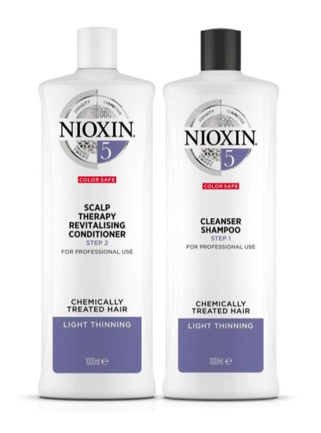 Nioxin System 5 Cleanser Shampoo And Scalp Revitaliser Conditioner 1000ml Duo