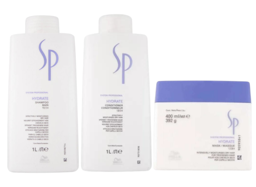 Wella SP Hydrate Shampoo, Conditioner 1000ml & Mask 400ml Basin Pack Trio