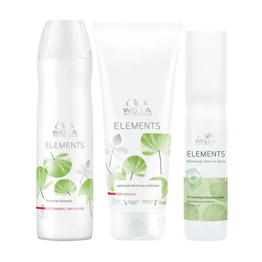Wella Elements Shampoo, Conditioner & Leave-In Spray Trio Pack