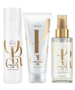 Wella Professionals Oil Reflections Luminous Shampoo, Conditioner & Light Reflective Oil Trio Pack