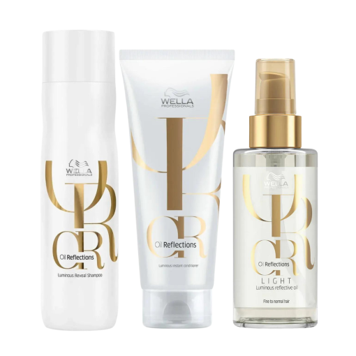 Wella Professionals Oil Reflections Luminous Shampoo, Conditioner & Light Reflective Oil Trio Pack