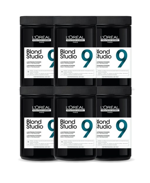 L'Oreal Professionnel Blond Studio Multi Techniques 9 Lightening Powder 500g x 6 Value Pack