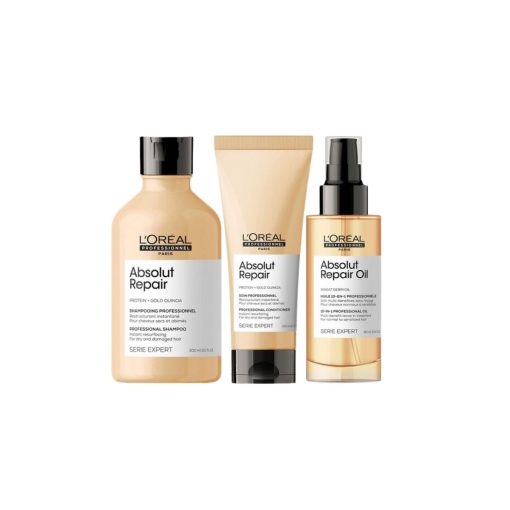 L'OrÃ©al Professionnel Serie Expert Absolut Repair Shampoo 300ml, Conditioner 200ml & Repair Oil 90ml Trio Pack