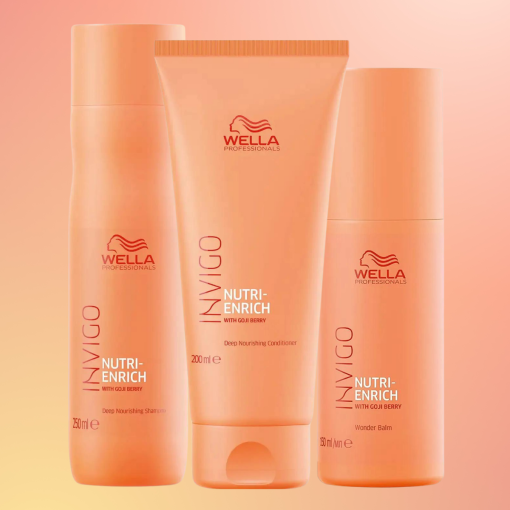 Wella Invigo Nutri-Enrich Deep Nourishing Shampoo 250ml, Conditioner 200ml & Wonder Balm 150ml Trio Pack