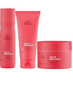 Wella Invigo Color Brilliance Shampoo 250ml, Conditioner 200ml & 150ml Mask Trio