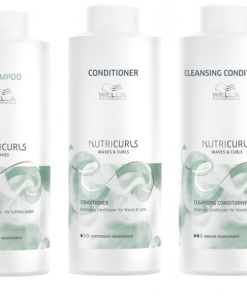 Wella Nutricurls Waves 1000ml Trio, Shampoo, Detangling Conditioner And Cleansing Conditioner