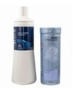 Wella Blondor Lightening Powder (400g) And 4% Developer