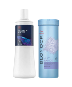 Wella Blondor Lightening Powder 400g & 9% Creme Developer 1000ml Duo