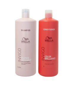 Wella Invigo Blonde Recharge & Colour Brilliance Conditioner 1000ml Duo