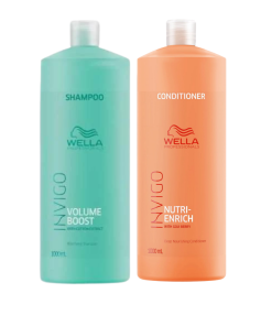Wella Invigo Volume Boost Shampoo & Nutri-Enrich Conditioner Duo 1000ml