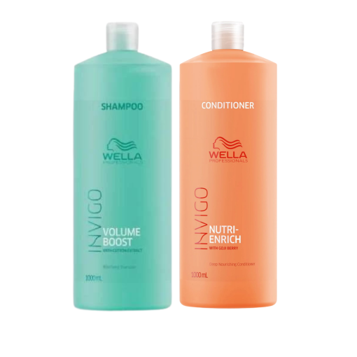 Wella Invigo Volume Boost Shampoo & Nutri-Enrich Conditioner Duo 1000ml