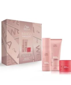 Wella Professionals Invigo Blonde Recharge Shampoo, Conditioner & Mask Trio Gift Pack