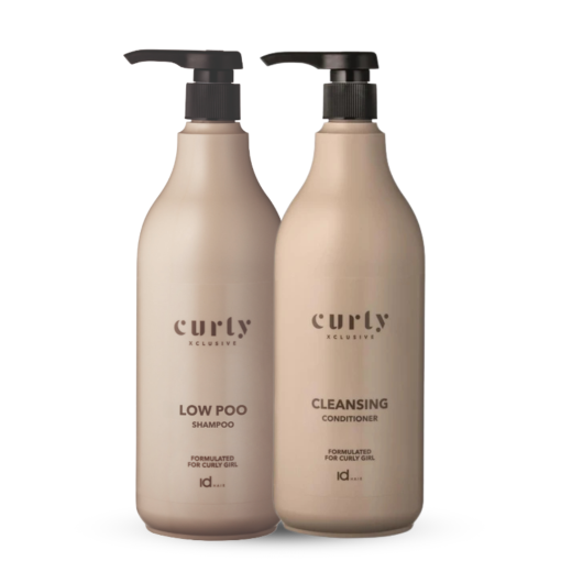 idHAIR Curly Xclusive Low Poo Shampoo & Cleansing Conditioner 1000ml Duo