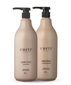 idHAIR Curly Xclusive Low Poo Shampoo & Protein Conditioner 1000ml Duo