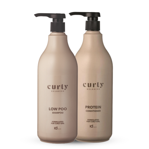 idHAIR Curly Xclusive Low Poo Shampoo & Protein Conditioner 1000ml Duo