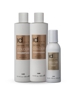 idHAIR Elements Xclusive Colour Shampoo & Conditioner 300ml + Treatment Mousse 200ml Trio