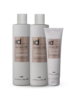 idHAIR Elements Xclusive Moisture Shampoo & Conditioner 300ml + Leave-In Conditioner 150ml Trio