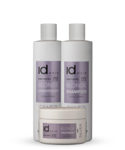idHAIR Elements Xclusive Blonde Shampoo & Conditioner 300ml + Blonde Treatment Mask 200ml Trio