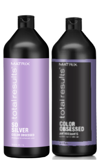 Matrix Total Results So Silver Shampoo And Color Obsessed Conditioner 1l Duo